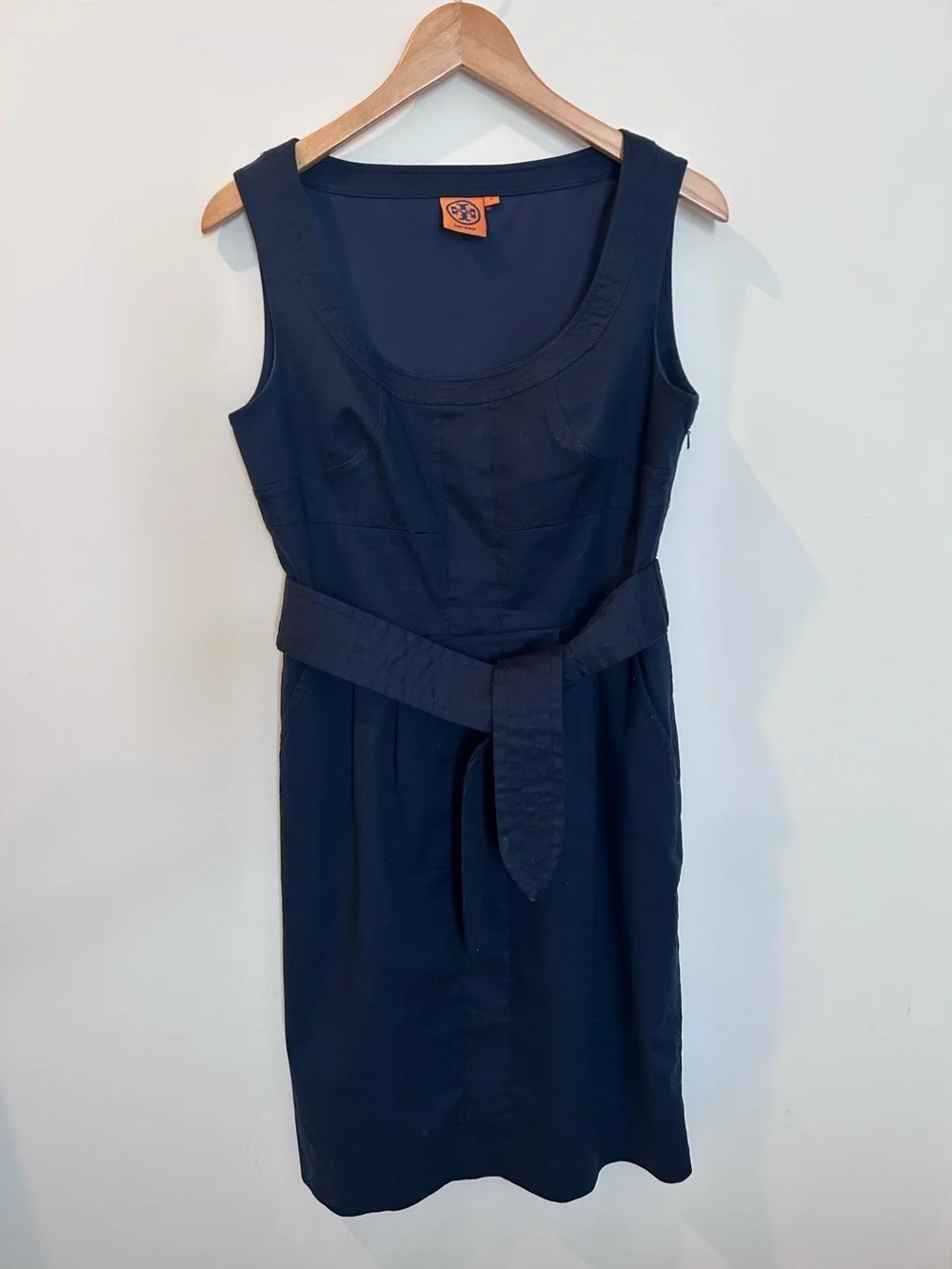 TORY BURCH Leena Belted Dress in Navy ~ Size 6